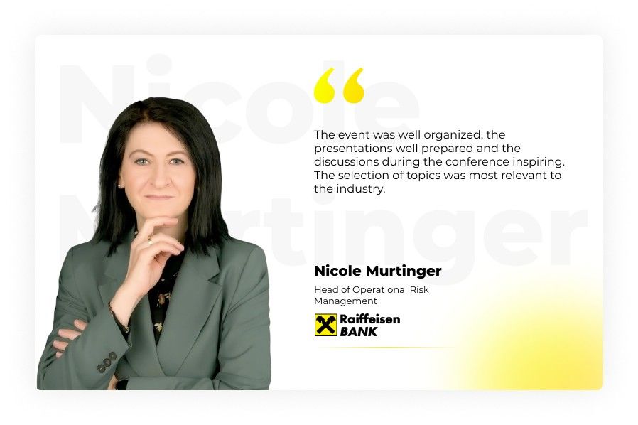 Testimonial of Nicole Murtinger, Head of Operational Risk Management at Raiffeisen Bank